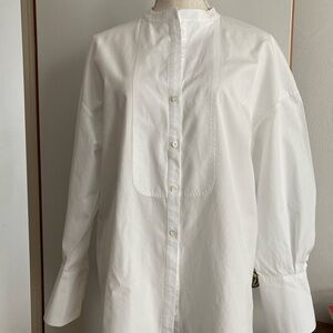 VANESSA BRUNO White Button-Up Shirt in 100% cotton